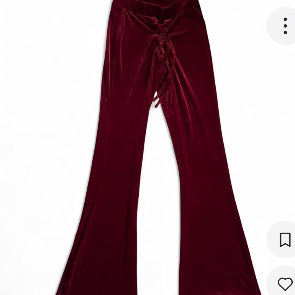 Elegant Burgundy Flare Pants
